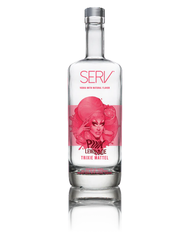 SERV Vodka With Natural Flavor Pink Lemonade, Trixie Mattel 750 ml