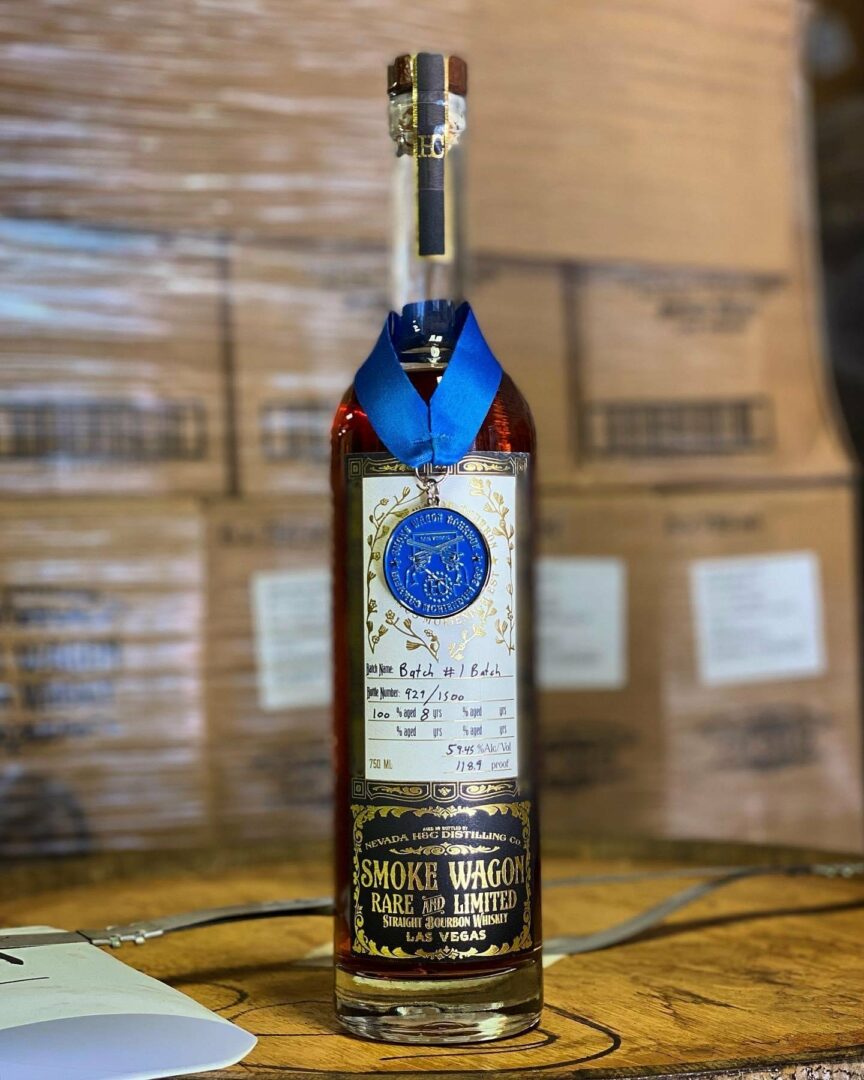 SMOKE WAGON Rare & Limited Smoke Wagon Straight Bourbon Whiskey Carmel Yum Yum Juice 13 year 750 ml