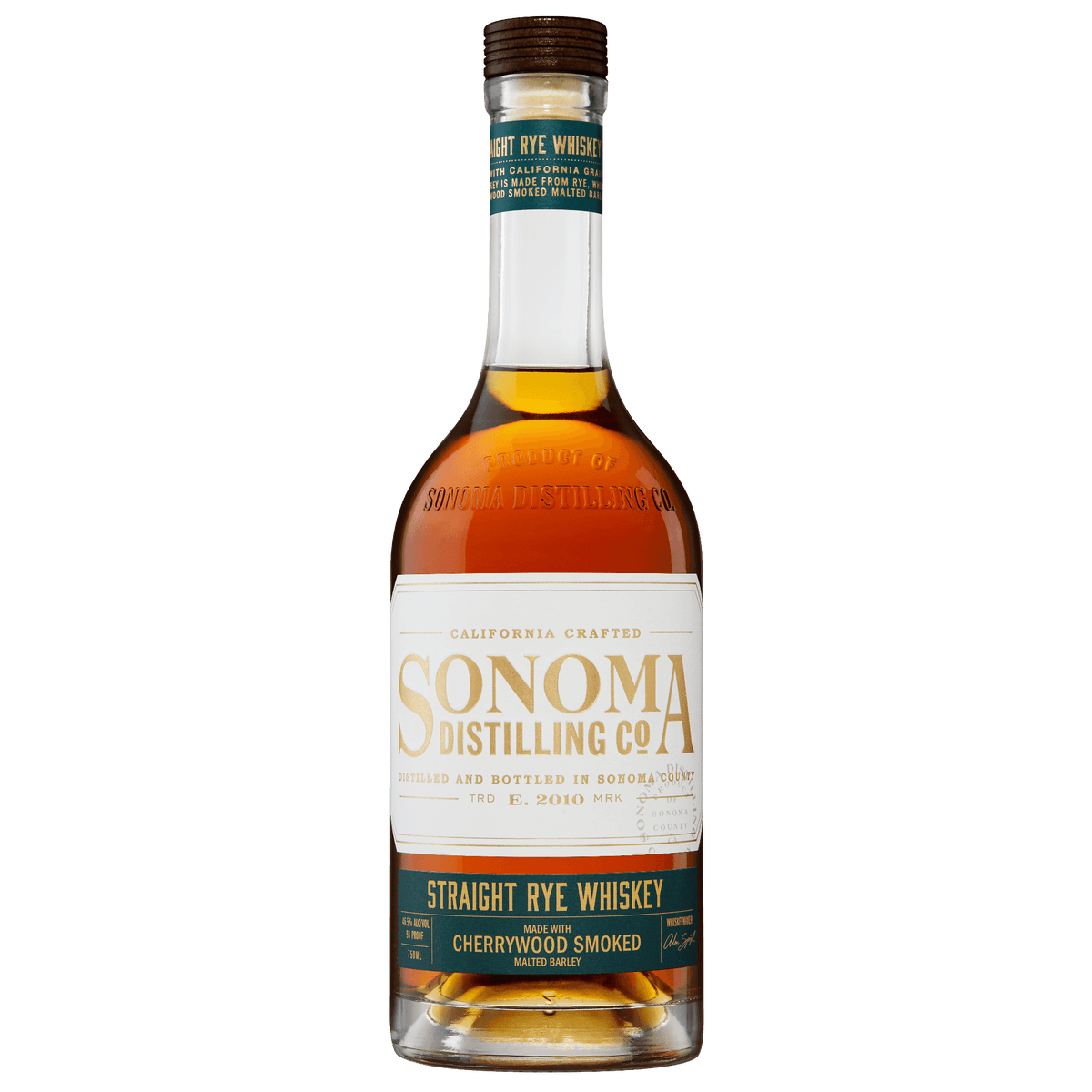 Sonoma Distilling Co. Straight Rye Whiskey 750ml bottle