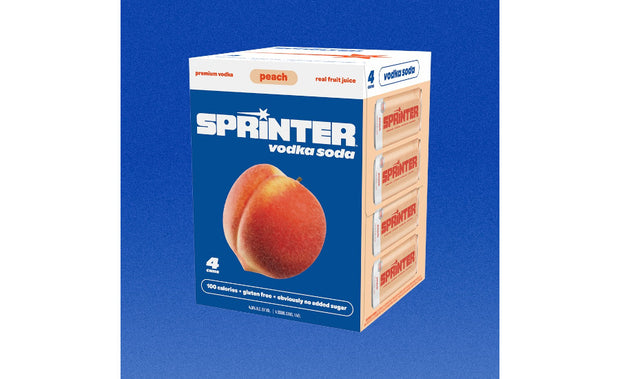 Sprinter Vodka Soda Peach 4 Pack 375 ml