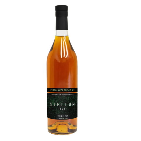 Stellum Fibonacci Blend #1  Cask Strength Blend Straight Rye 115.12 Proof 750 ml