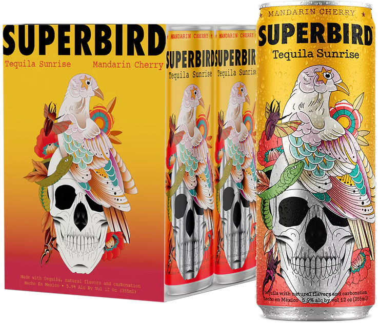 Superbird Tequila Sunrise Mandarin Cherry 4 pack 355 ml – LiquorVerse