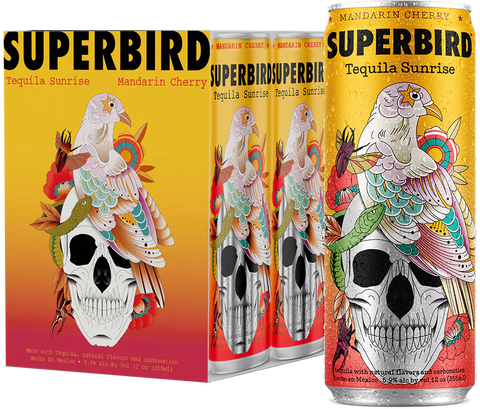 Superbird Tequila Sunrise Mandarin Cherry 4 pack 355 ml