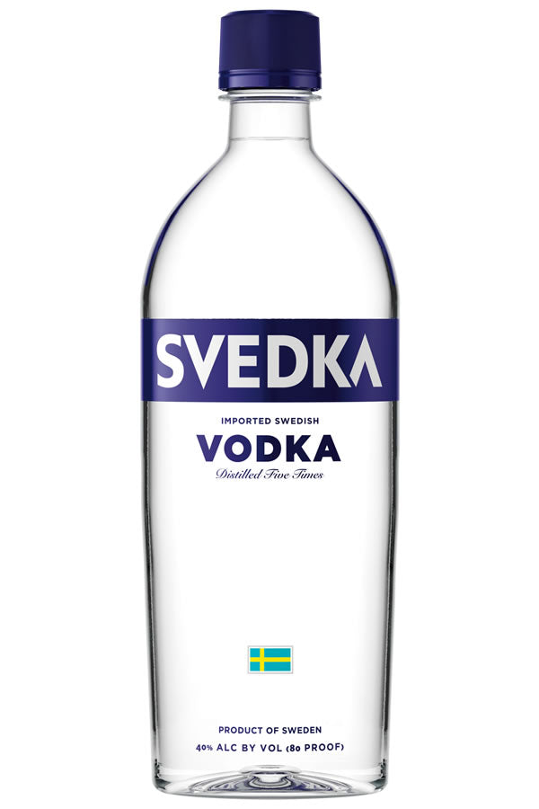 Svedka Vodka 750ml PET plastic bottle