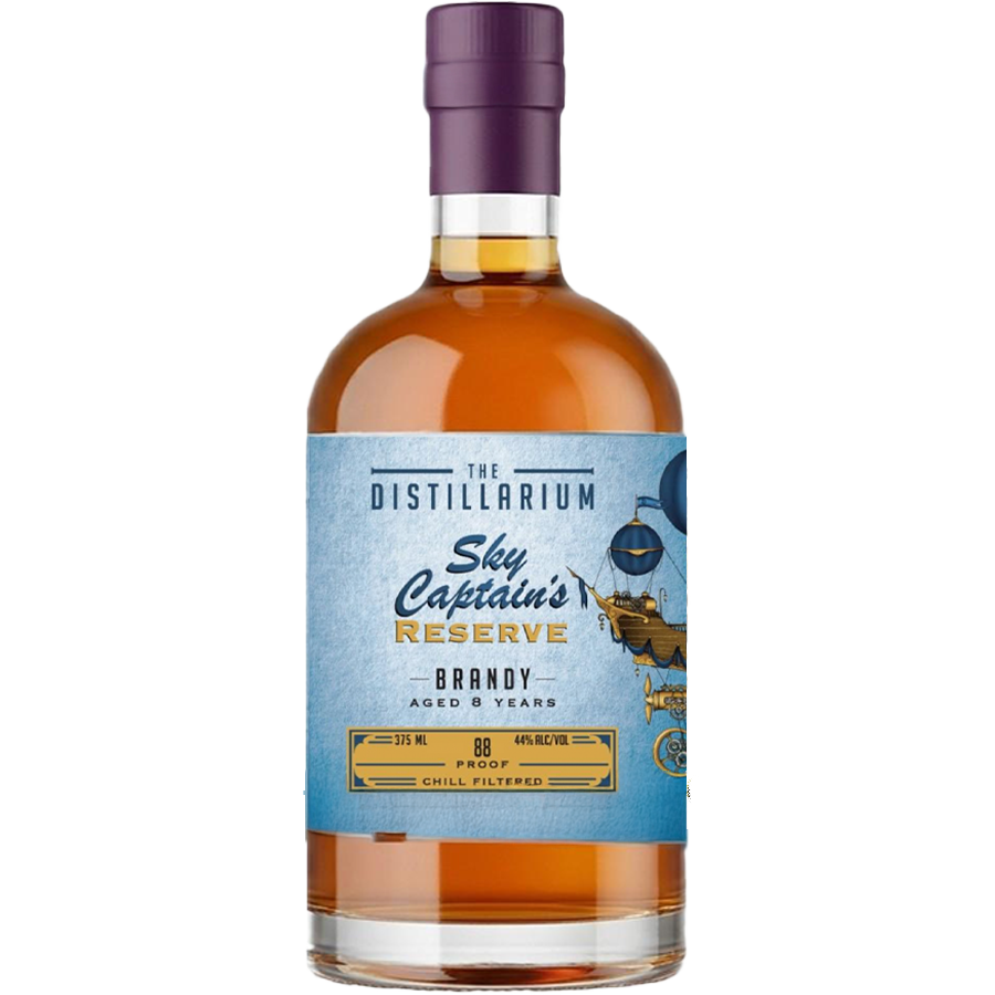 The Distillarium Sky Captain's Reserve 8 Year Brandy 375ml bottle