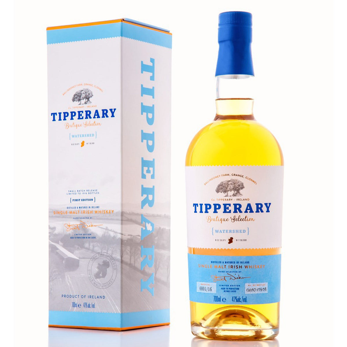 Tipperary Boutique Selection Watershed  Single Malt Water Whiskey Limited Edittion (Batch 003 ) 750 ml