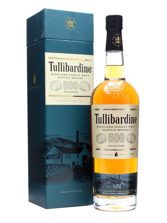 Tullibardine Distillery Tullibardine 500 Sherry Cask Finish Highland Single Malt Scotch Whisky 750 ml