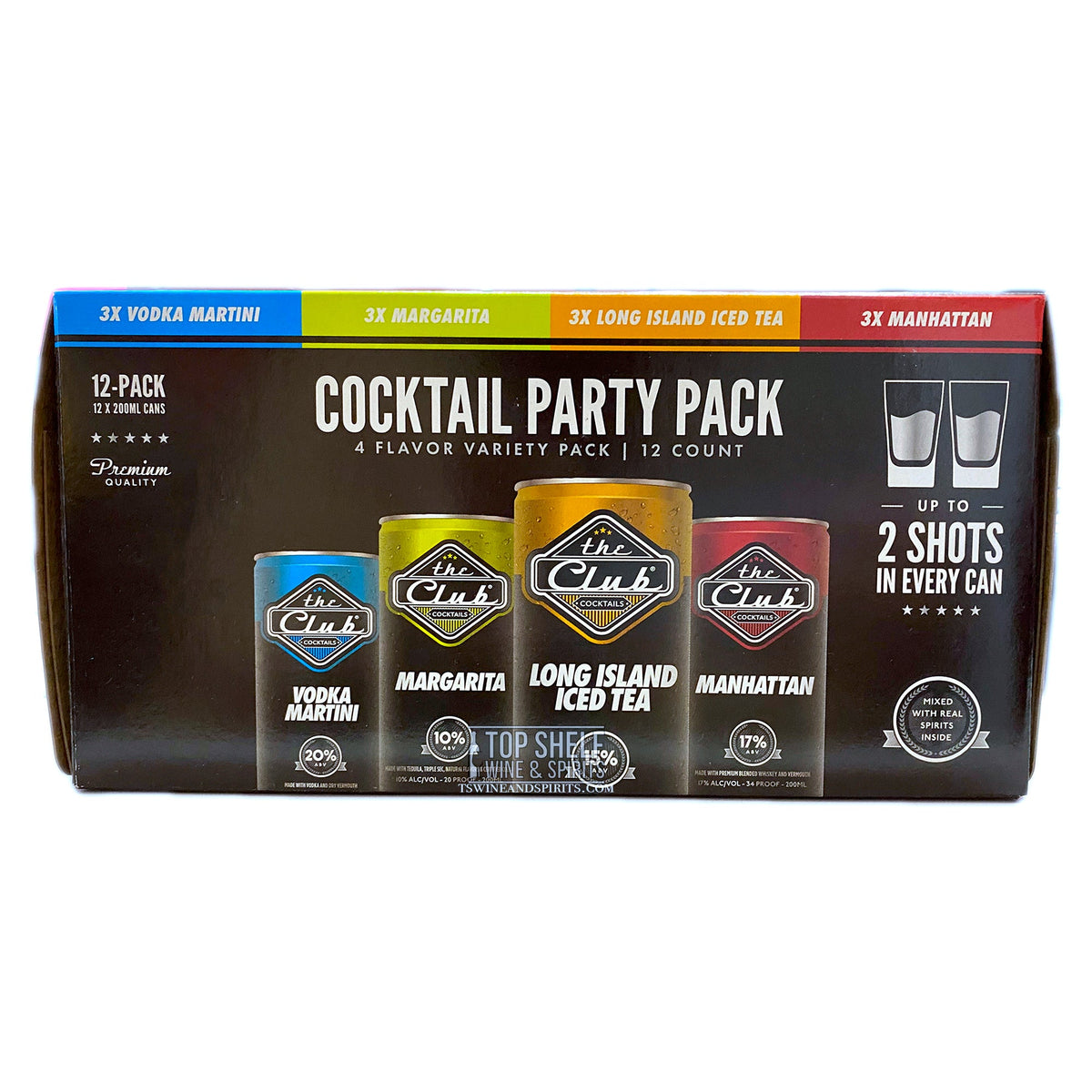 The Club The Cocktail party pack (12 pack) 200ml