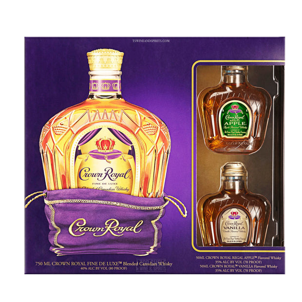 Crown Royal Canadian /w 2 50ml gift set 750 ml