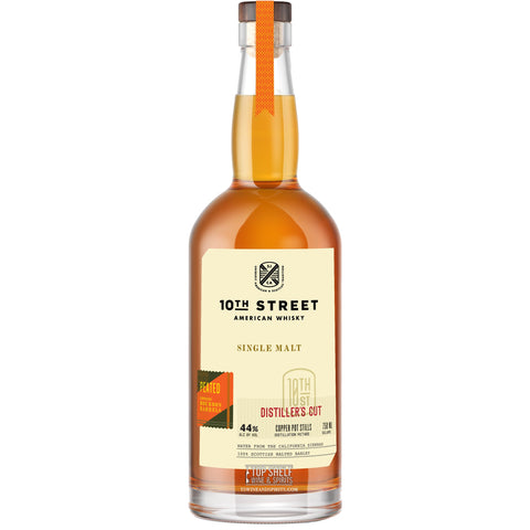 10 th Steet Peated Single Malt Copper Pot Stills  Double Distilled 750 ml