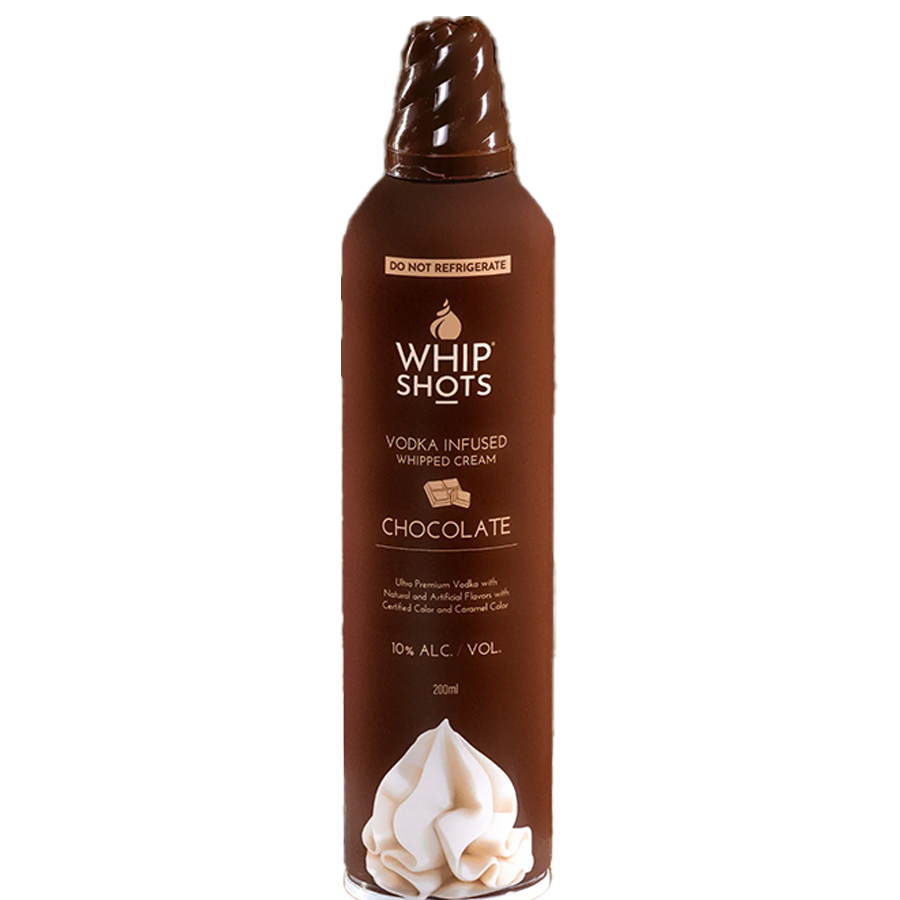 Whip Shots Chocolate Vodka Infused Whipped Cream 200ml bottle