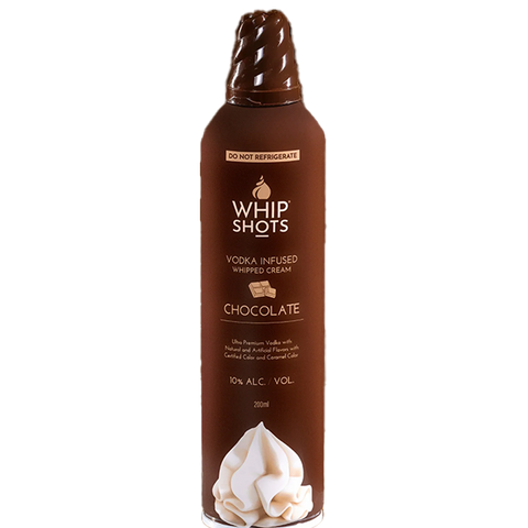 Whip Shots Chocolate Vodka Infused Whipped Cream 200ml bottle