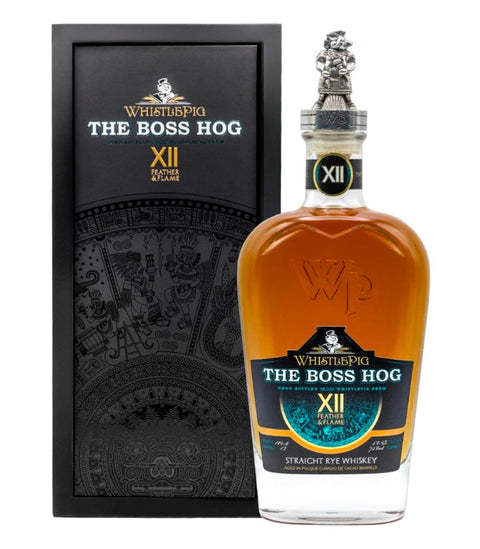 WhistlePig The Boss Hog XII Feather & Flame single barrel cask strength straight rye whiskey with box 750ml