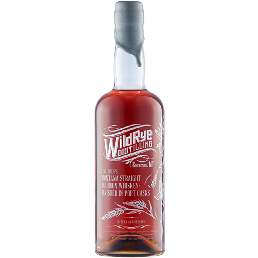 WildRye Five Drops 10 Year Anniversary Straight Bourbon Whiskey 750ml bottle