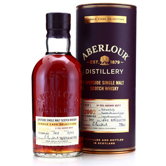 Aberlour Aberlour Single Cask Selection 18 Year Old Vintage Single Malt Scotch 2002 750 ml