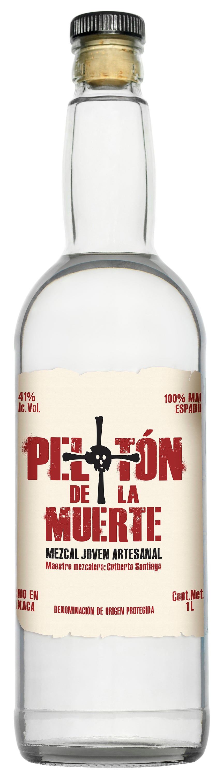 Peloton de la Muerte Espadin Joven Mezcal 1 Liter bottle