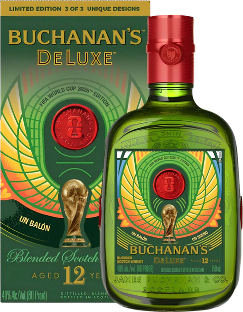 Buchanan's DeLuxe 12 Year FIFA World Cup 2026 Edition blended Scotch whisky and box 750ml