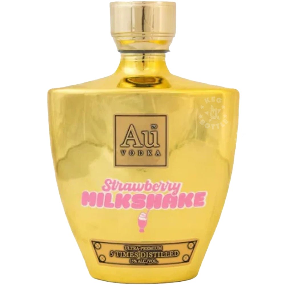 Au Vodka Strawberry Milkshake liqueur mirror-gold 700ml bottle