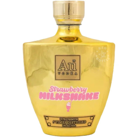 Au Vodka Strawberry Milkshake liqueur mirror-gold 700ml bottle
