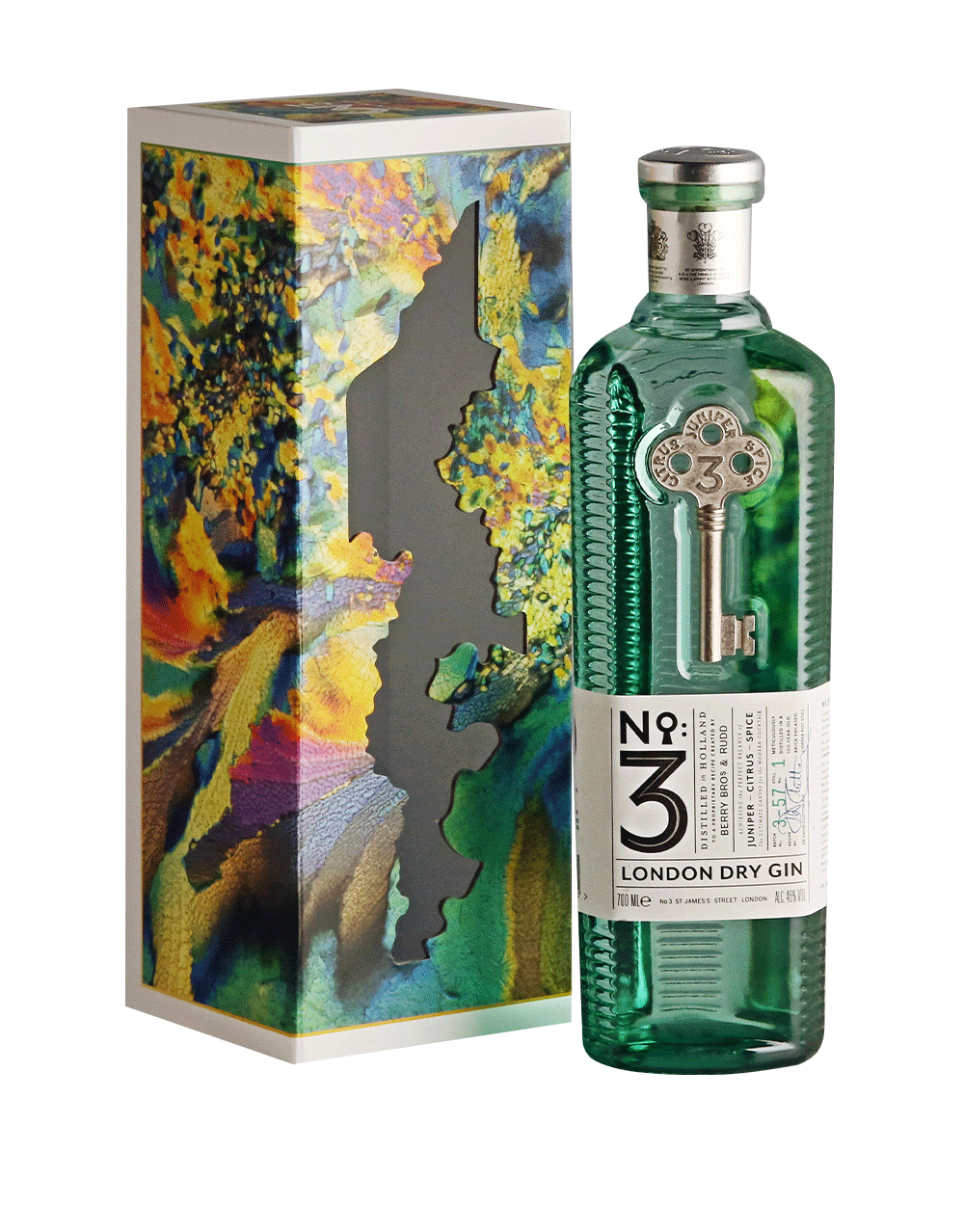 No 3 London Dry Gin with Gift Box Holiday 750 ml