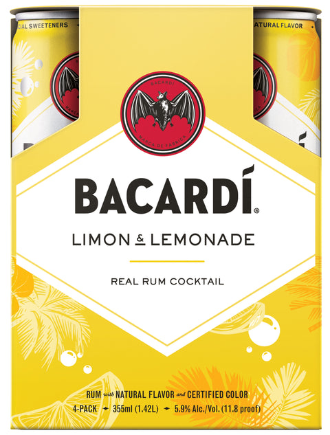 Bacardi LImon & Lemonade 4 x 355 ml