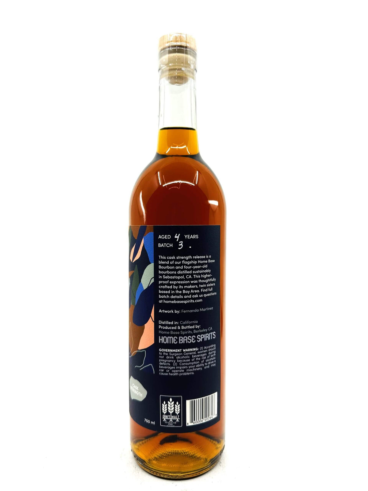 Home Base Spirits Bourbon Cask Strength 750 ML