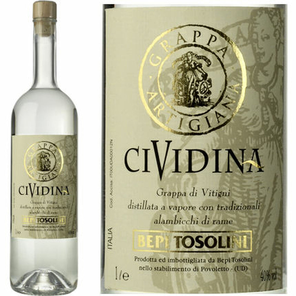 Grappa Artigiana Tosolini Cividina Grappa 1 L