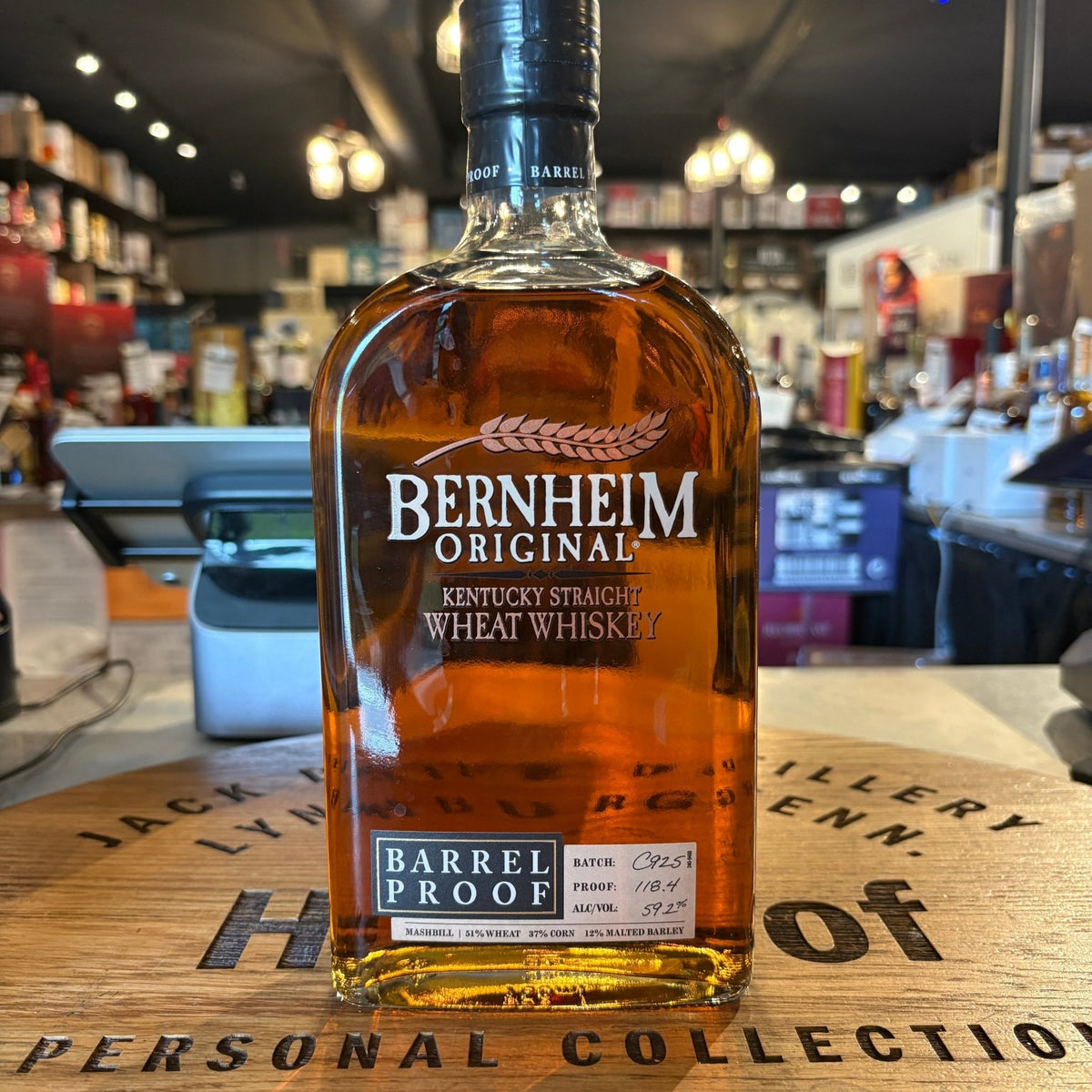 Bernheim Barrel Proof Wheat Whiskey Batch C925 750ml bottle