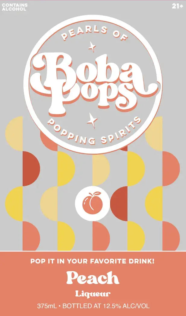 Boba Pops Peach 375ml