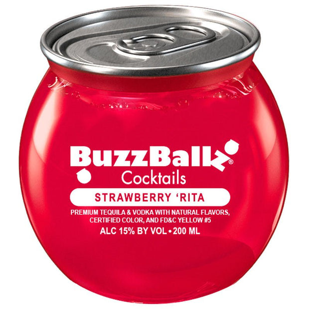 BuzzBallz Strawberry Rita Cocktails (3 stack/24 pack) 200 ml
