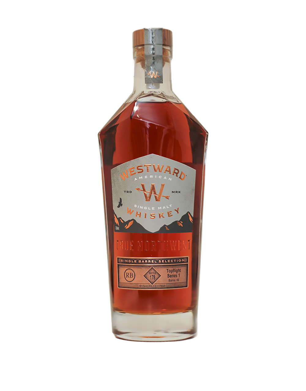 Westward Single Barrel Topflight Series 1 Barrel 16 American single malt whiskey 130.21 proof 750ml