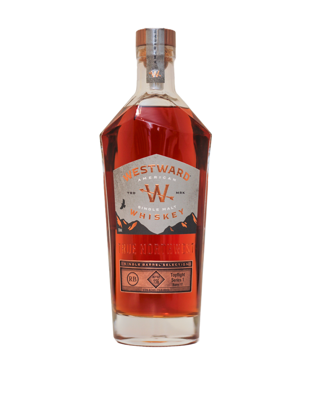 Westward Single Barrel Switchback Barrel Topflight Series 1 Barrel 17 American single malt whiskey 750ml