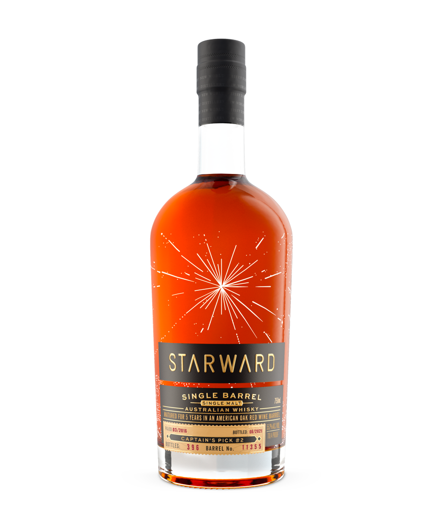 Starward Single Barrel Single Malt Barrell No. 11355 captains pick 2 5 year 750 ml