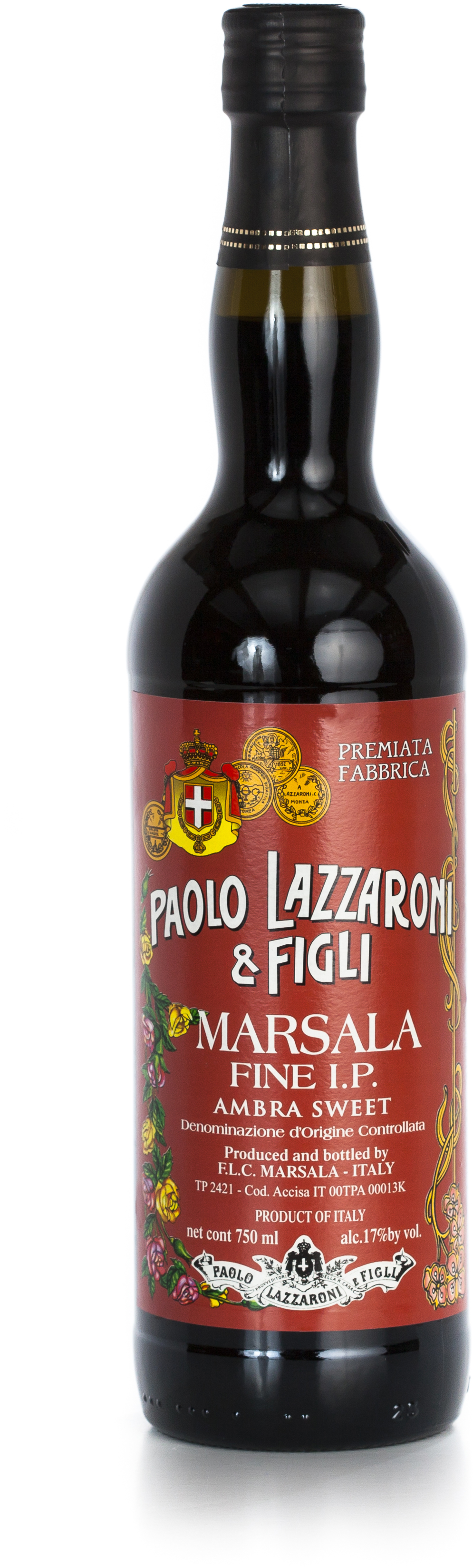 Paolo Lazzaroni & Figli Marsala Fine I.P. Ambra Sweet 750 ml