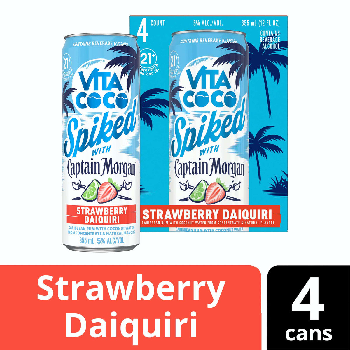 Vita coco Strawberry Daiquiri 4 x 355 ml