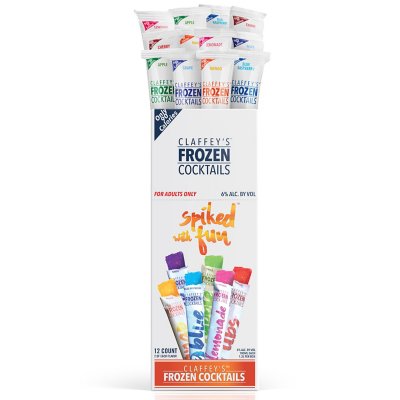 Claffeys Frozen Cocktails spiked with fun popsicle (12 count) (12 pack)