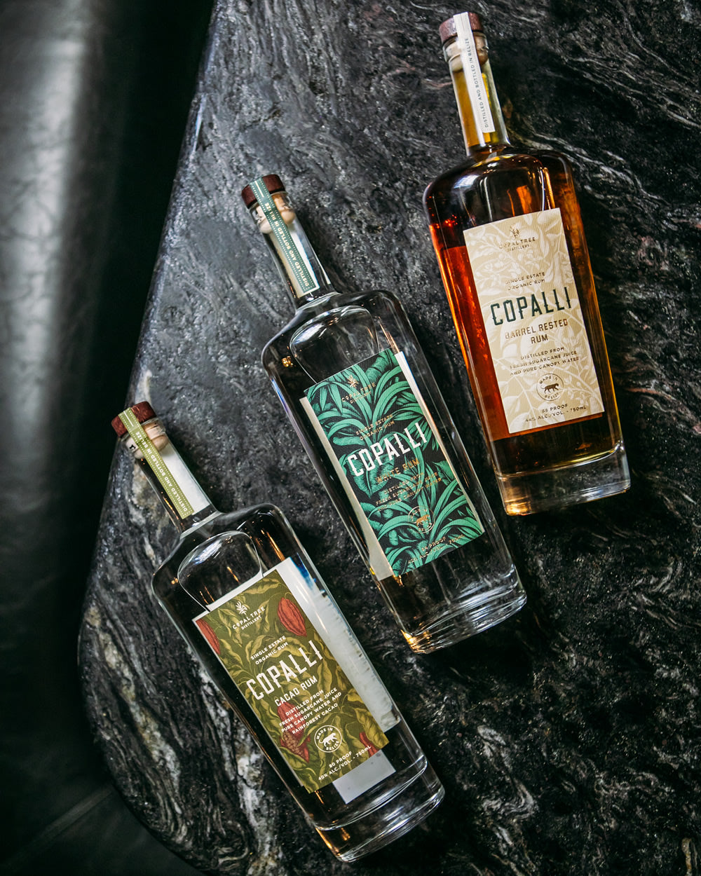 Copalli 3 Bottle Set (White, Cacao, Barrel Rested) 3x750ml