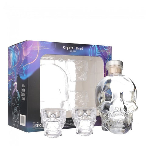 Crystal Head Crystal Head w/ 2  12 oz glasses gift set 750 ml