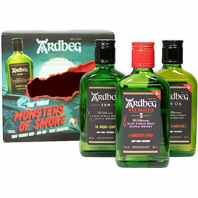 Ardbeg Ardbeg The Ultimate Islay Singe Malt Scotch The Three Monsters of Smoke Variety Pack of 3 200ml