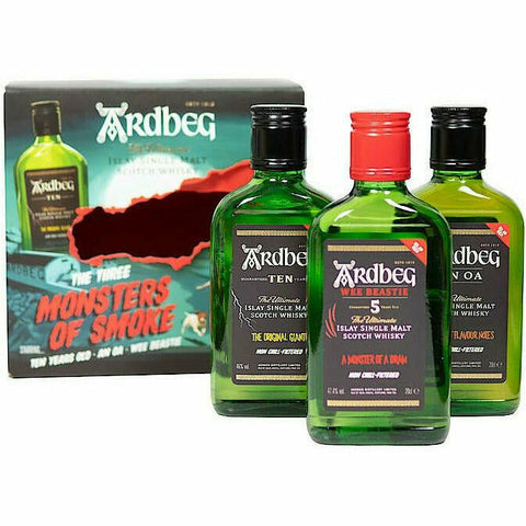 Ardbeg Ardbeg The Ultimate Islay Singe Malt Scotch The Three Monsters of Smoke Variety Pack of 3 200ml