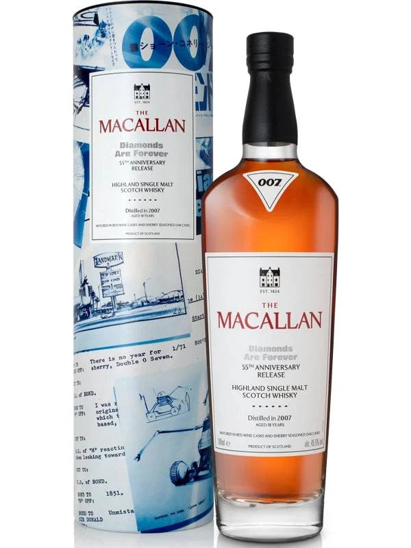 The Macallan Single Malt Scotch Whiskey Diamonds are forever 55th Anniversary Release 700ml