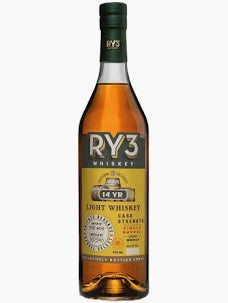 RY3 Whiskey 14 year Light Whiskey Cask strength 750ml