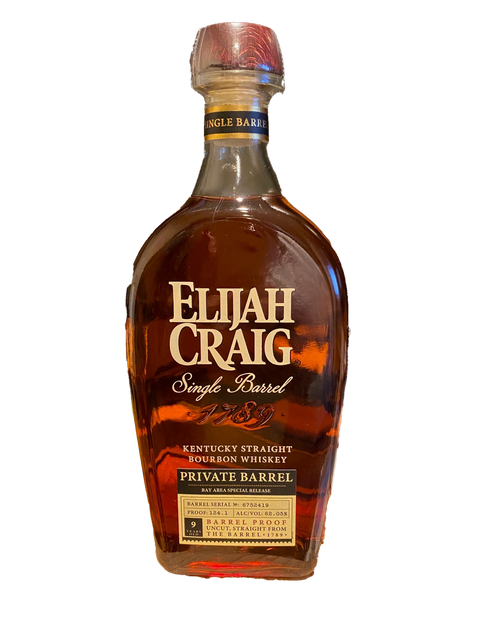 Elijah Craig Private Barrel Kentucky Straight Barrel No 6879511 9 year 750 ML