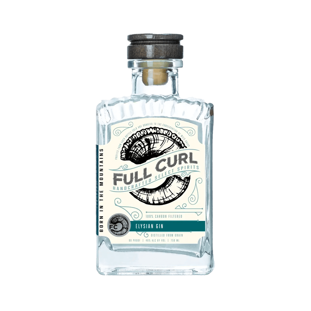 Full Curl Elysian Gin 750ml bottle