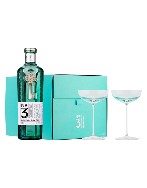 No 3 London Dry  / w martini glasses gift set 750 ml