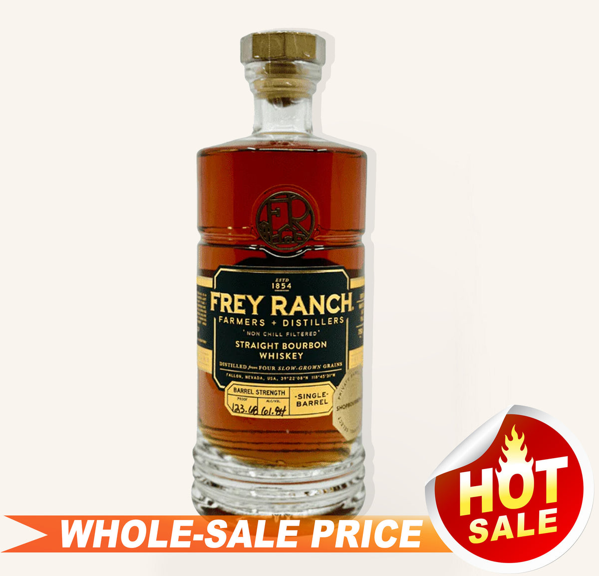 Frey Ranch Straight Bourbon Barrel Strength Single Barrel 750ml
