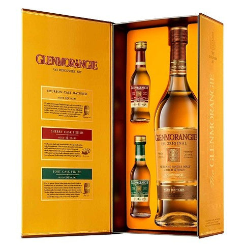 The Glenmorangie The Discovery Set The Original Bourbon Cask Matured W/2 50ml 10 year 750 ml