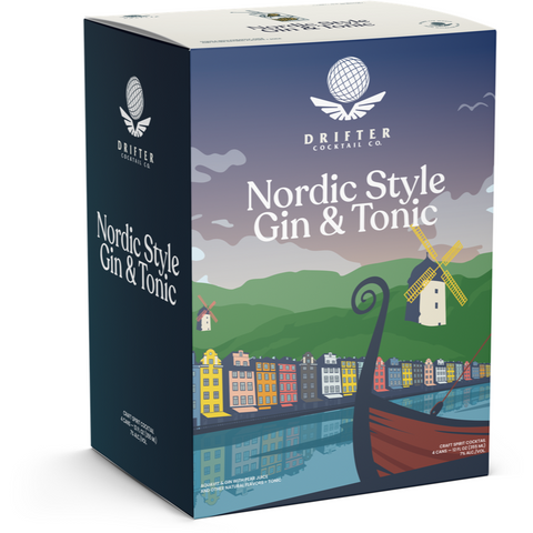 Drifter Nordic Style Gin &Tonic (4pack)12oz cans 355ml