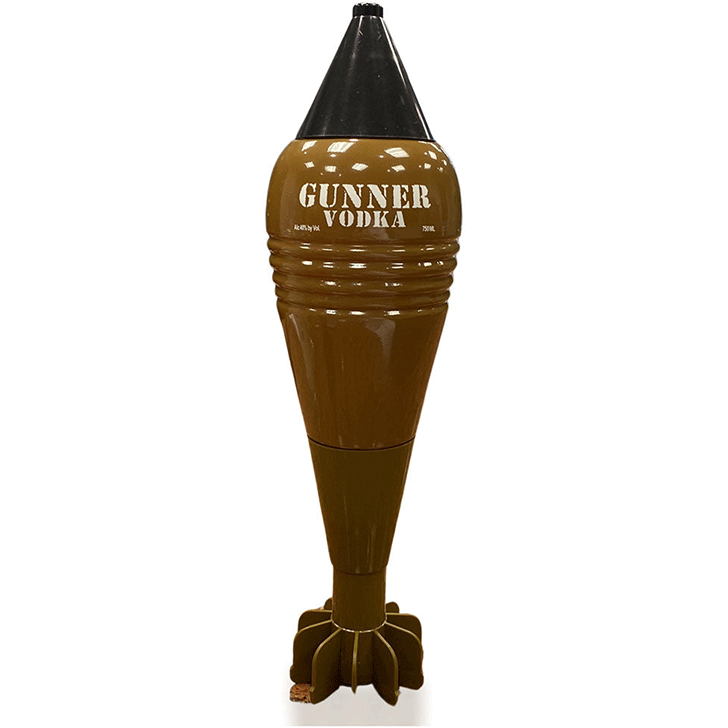 Gunner Vodka Mortar Bomb bottle 750ml