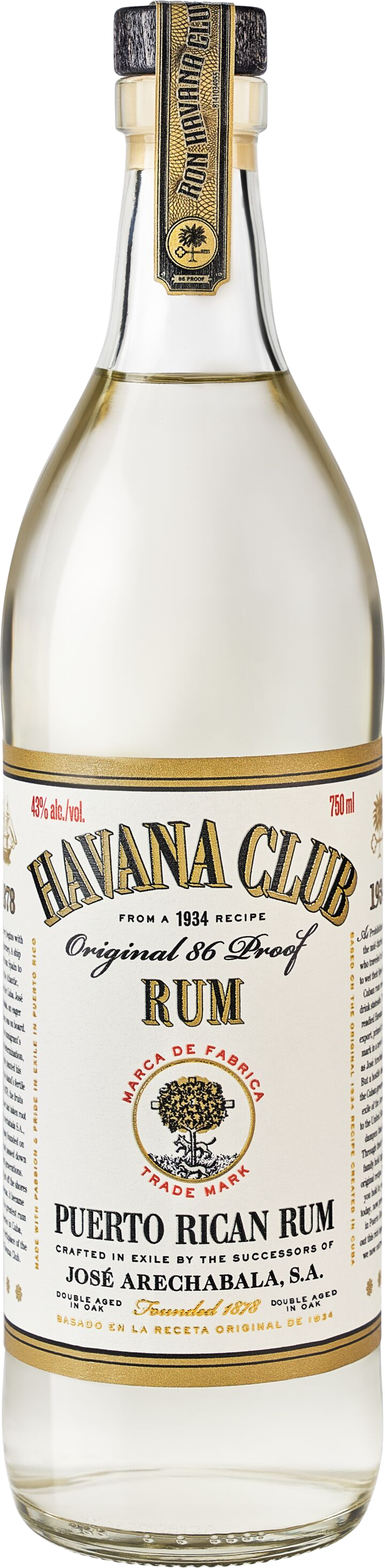 Havana Club Original Puerto Rican Rum 750 ml